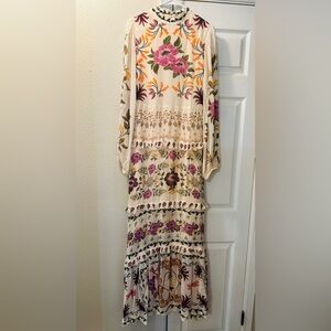 FARM Rio Multicolor Floral Long Sleeve Dress